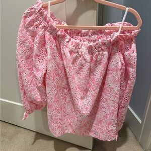 Pink Floral Off-Shoulder Top